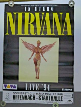 Nirvana Concert Poster In Utero Muscle Angel 