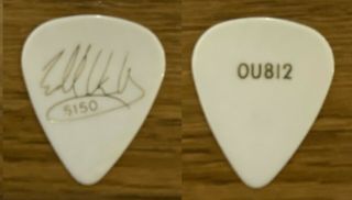 Rare On Stage 5150 Concert Tour Eddie Van Halen White Guitar Pick Ou812