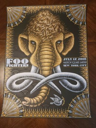 Foo Fighters Poster - Madison Square Garden Nyc July 17 2018 Todd Slater