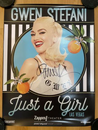 Gwen Stefani Just A Girl Signed Autographed Vip Poster Las Vegas Residency 2019