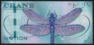 Test Note Crane Currency,  Motion Dragonfly,  Intaglio Specimen