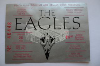 The Eagles 1980 Concert Ticket Stub_don Felder / Joe Walsh_tampa_ex