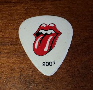 Rolling Stones Charlie Watts Tour Guitar Pick 2007 Tongue & Lips Authentic