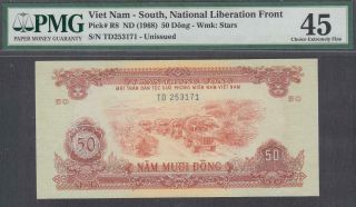 Vietnam South National Liberation Front 50 Dong P - R8 Nd 1968 Pmg 45