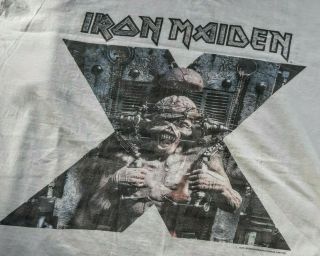Iron Maiden - The X - Factor Official Tour T - Shirt - Vintage,  Rare Xl Not Lp Vinyl