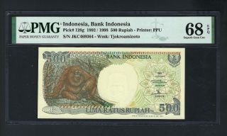 Indonesia 500 Rupiah 1992/1998 P128g Uncirculated Graded 68