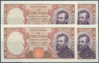 503915 Italy 4x 10.  000 Lire 1973,  P.  97f,  Consecutive_aunc/unc