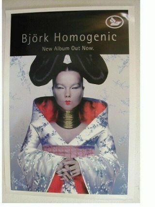 Bjork Promo Poster Homogenic Sugar Cubes The