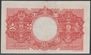 Malaya and British Borneo 10 dollars 1953,  EF -,  Tan M20 2