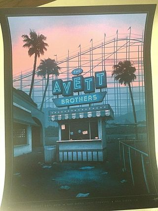 The Avett Brothers Poster San Diego Ca Aug 23 2019 Artist Proof Print S/n Ap/50