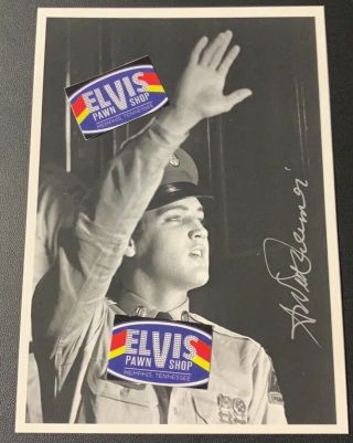Photographer Alfred Wertheimer Signed B&w Photo Army Elvis / Direct From Memphis