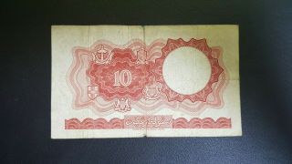 BANK OF MALAYA AND BRITISH BORNEO,  10 DOLLARS 1961,  VG 2