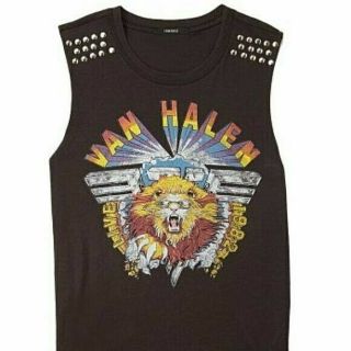 Vintage Van Halen T - Shirt Tank Top 1982 Rare Women Small Eddie Van Halen