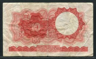 Malaya & British Borneo 1961,  10 Dollars,  323133,  P9a,  VF 2