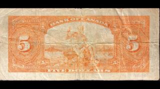 1935 Bank Of Canada 5$ English A1267584 - F12 - 2