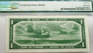 World Famous Devils Face - 1954 Bank Of Canada $1 Pmg 65