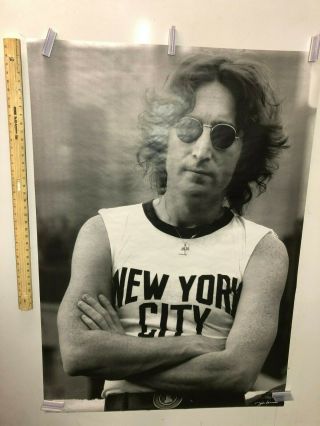 Huge Subway Poster John Lennon Beatles York Classic Imagine Glasses Yoko O