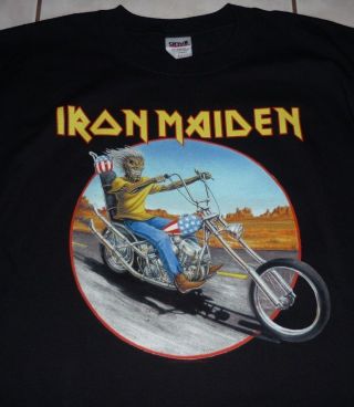 Iron Maiden Route 666 Usa 2008 Tour Shirt L Concert Event Sbit Vtg