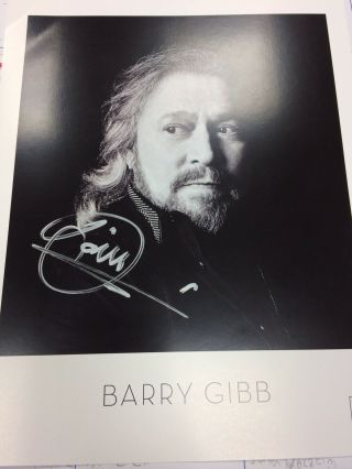 Barry Gibb From The Bee Gees Signed Autograph Photo 10 " X 8 "