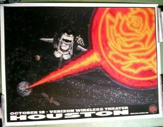Ryan Adams Houston Concert Numbered Lithograph Official 2007 Tour Poster Space