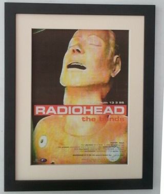 Radiohead The Bends Tour 1995 Poster Ad Quality Framed Fast World Ship