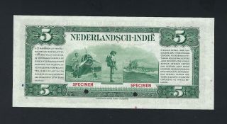 Netherlands Indies 5 Gulden 1943 P113s Specimen Uncirculated 2