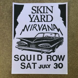 Purple Skin Yard And Nirvana Flyer 8.  5 X 11 Small Cut On Corner