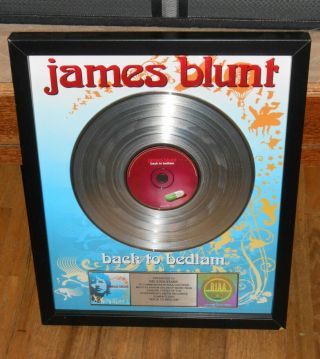 James Blunt Riaa Award Multi Platinum " Back To Bedlam ".