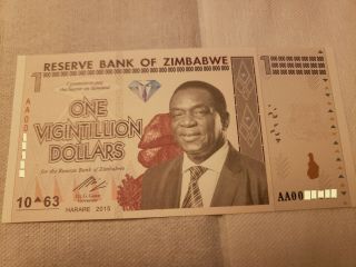 4 Notes - One Vigintilliion Zimbabwe