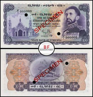 Ethiopia | 100 Dollars | 1961 | P.  23s | Specimen | Unc