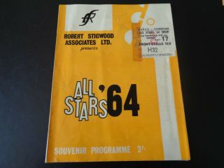 Rolling Stones All Star 64 Uk Tour Programme And Ticket Folkestone 1964