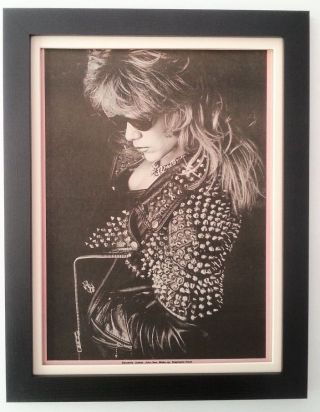 Samantha Fox Studs & Shades 1986 Newspaper Poster Framed Fast