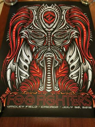 2018 Foo Fighters Wrigley Field Poster Jeff Wood 7/30,  91/200