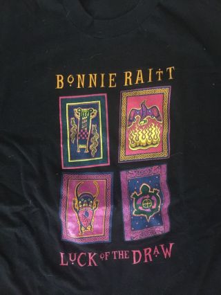 Bonnie Raitt 1991 Luck Of The Draw Tour T - Shirt