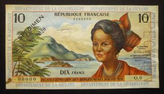 Antilles Françaises - 10 Francs - 1964 - Specimen N°20