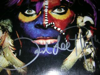 David Lee Roth signed lp Eate ' m and Smile 1986 4 members Steve Vai 2