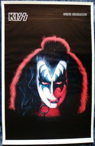 Kiss Gene Simmons 1978 Solo Album Aucoin/ Boutwell Poster.  Very Good,