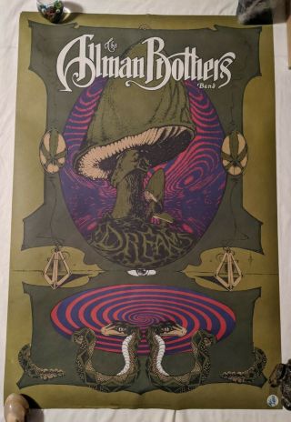 The Allman Brothers.  Band " Dreams " 1989 Print Promo Poster