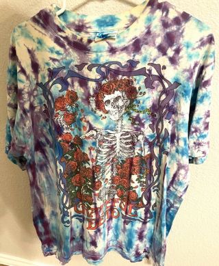 Wow Vintage Grateful Dead T Shirt 1990 Tour Concert Jerry Garcia Band Tiedye Xl