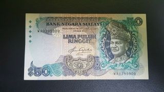 Bank Of Malaysia,  50 Ringgit 1983 84,  Xf