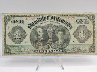 1911 Ottowa Dominion Of Canada $1 One Dollar Large Note
