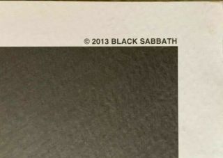 BLACK SABBATH - 2013 EUROPE OFFICIAL TOUR POSTER - TICKET,  SET LIST 3