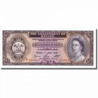 [ 215549] Banknote,  Belize,  2 Dollars,  1975,  1975 - 06 - 01,  Km:34b,  Unc (64)