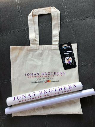 Jonas Brothers Happiness Begins Tour Vip Bag Poster Popsocket Light Stick Bundle