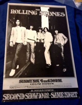 1969 Rolling Stones Bg - 201 Bill Graham Concert Poster,  2nd Printing