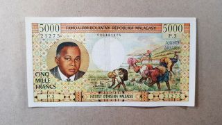 Madagascar 5000 Francs 1966