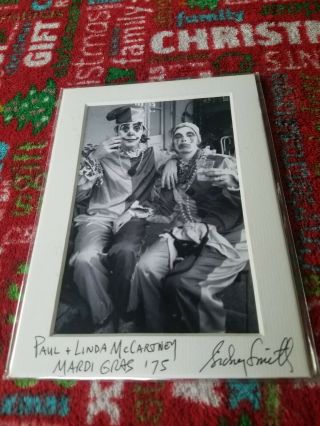 The Beatles Paul & Linda McCartney photograph by Sidney Smith signed Paul Goresh 3