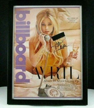 Avril Lavigne,  Autographed Billboard Cover,  Framed,  Oct.  20,  2018.  (13 " X 17 ")