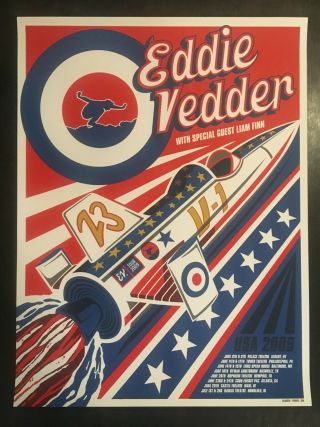 Eddie Vedder - 2009 Brad Klausen Poster Summer Tour