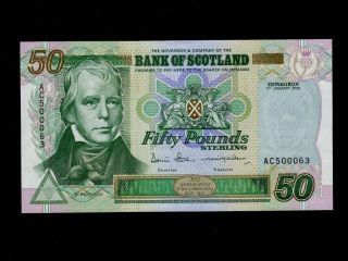 Scotland:p - 122d,  50 Pounds,  2006 Bank Of Scotland Sir Walter Scott Unc